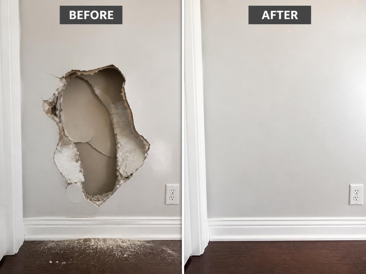 Drywall repair and patching service